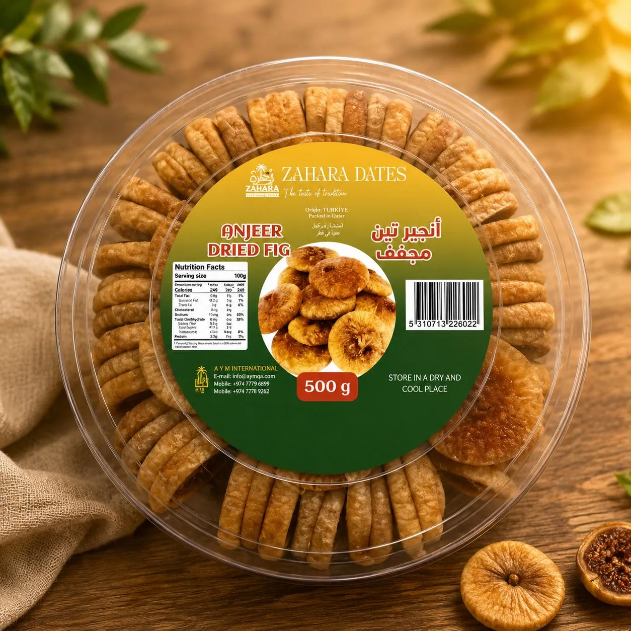 Anjeer Dried Fig — 500 g retail pack